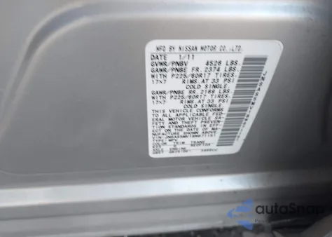 2011 Nissan Rogue Sv z USA, uszkodzony, nr VIN JN8AS5MV1BW671151